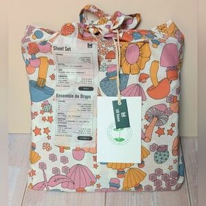 Urban Outfitters Mushroom Flower Sheet Set Twin XL UO Home